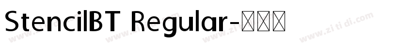 StencilBT Regular字体转换